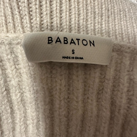 Aritzia Babaton chunky ribbed Vneck merino wool sweater - Picture 8 of 11